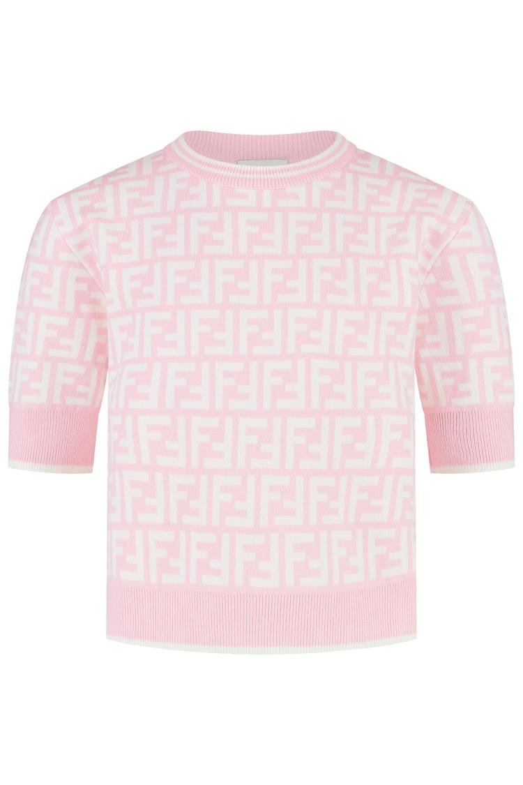 Fendi Kids Logo Monogrammed Crewneck Jumper