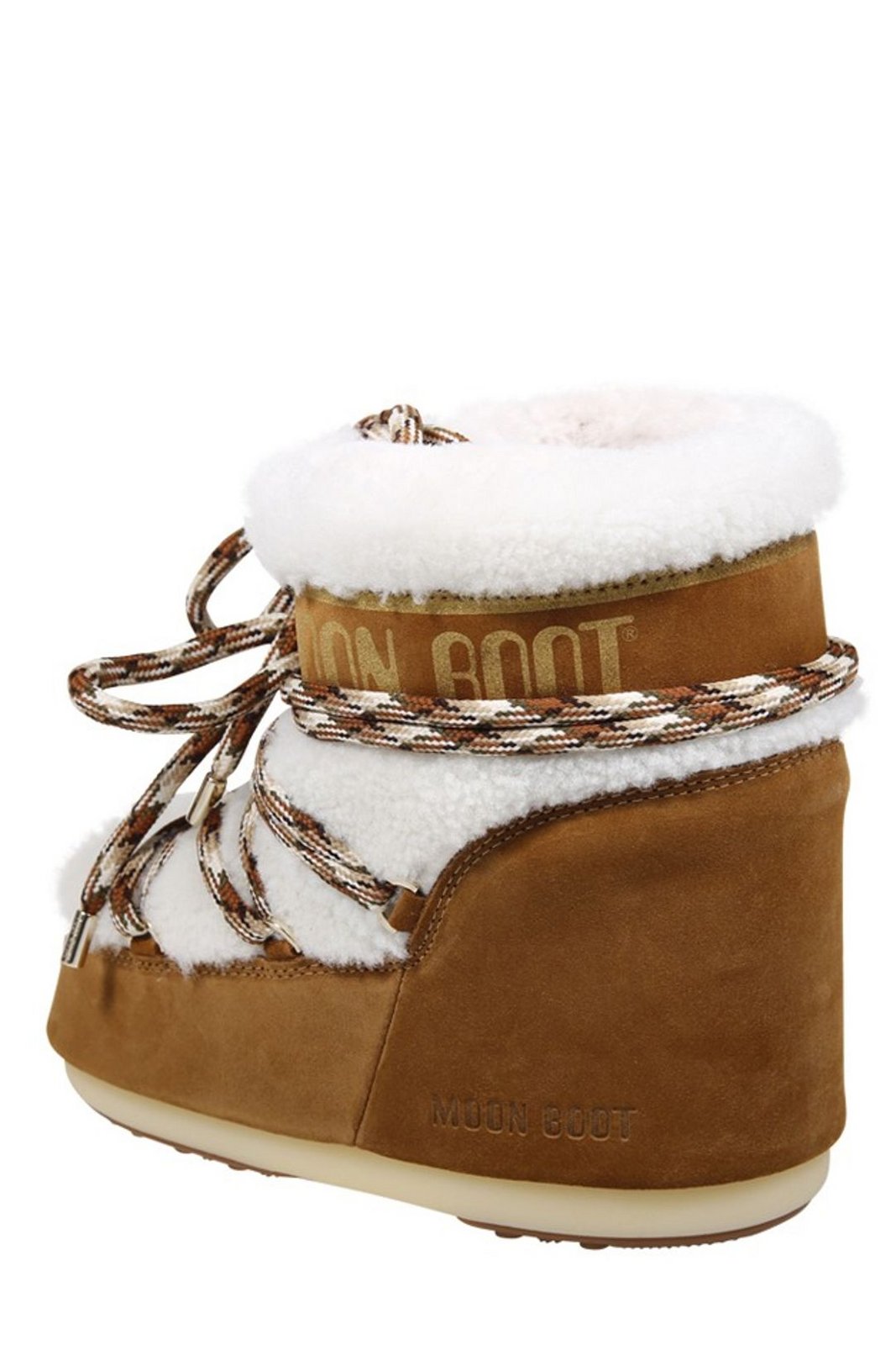 Moon Boot Logo Printed Shearling Lace-Up Boots