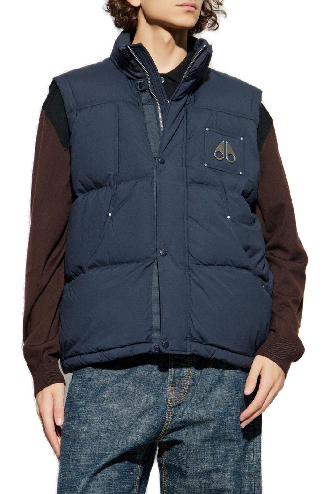 Moose Knuckles Logo Plaque Puffer Vest