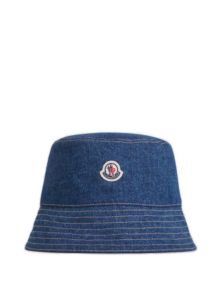 【関税＆送料込み】Moncler Denim Logo Fisherman Hat Moncler Logo Patch Denim Fisherman Hat – Cettire