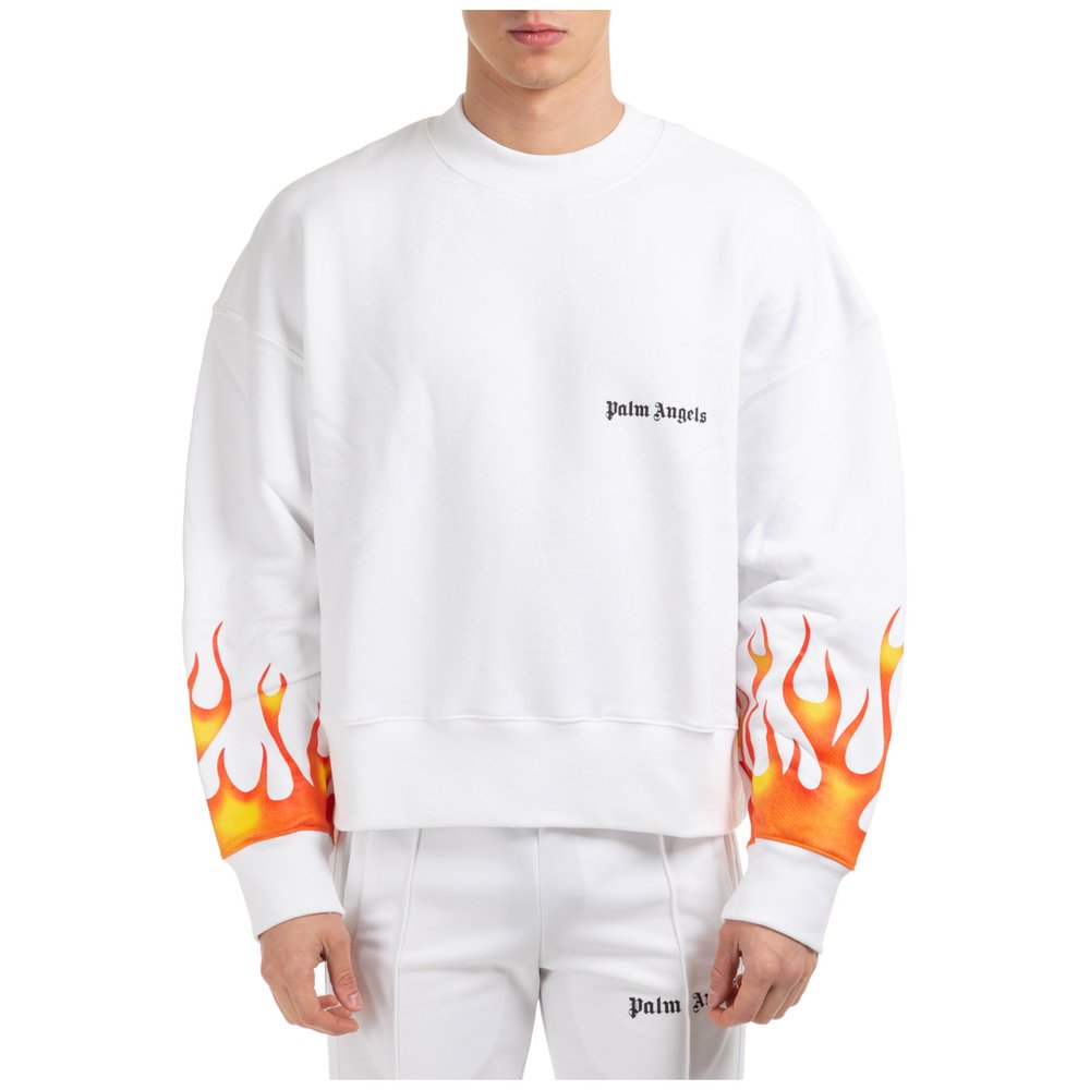 Long Sleeve Palm Angels Fire Sweatshirt PALM ANGELS TIGER
