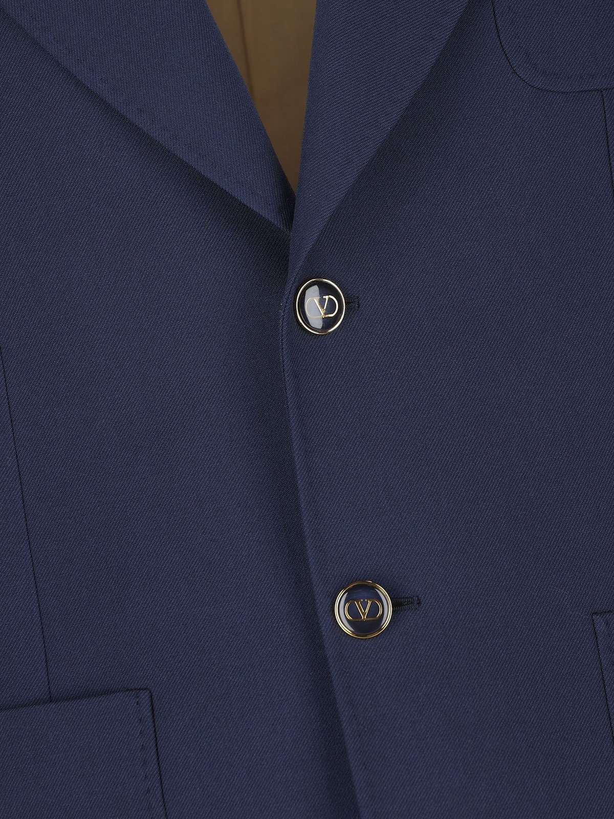 【関税＆送料込み】Valentino Garavani Single-Breasted Navy Valentino Valentino Garavani Single-Breasted Straight Hem