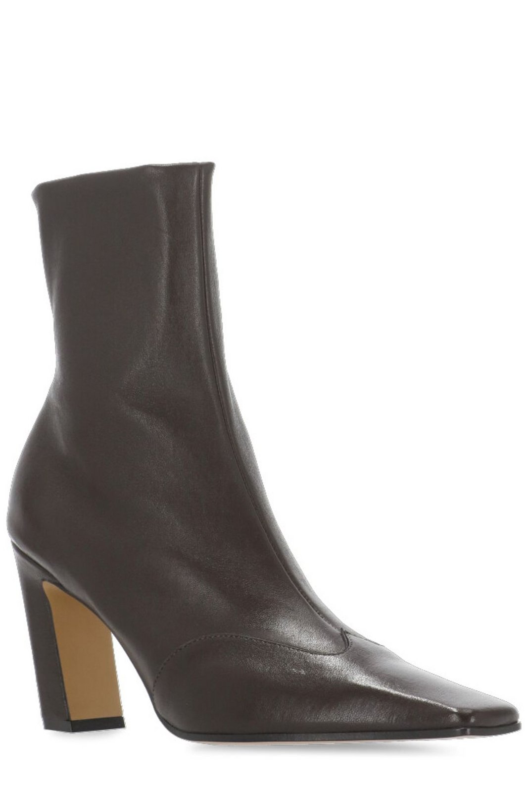 Khaite Nevada Square-Toe Ankle Boots