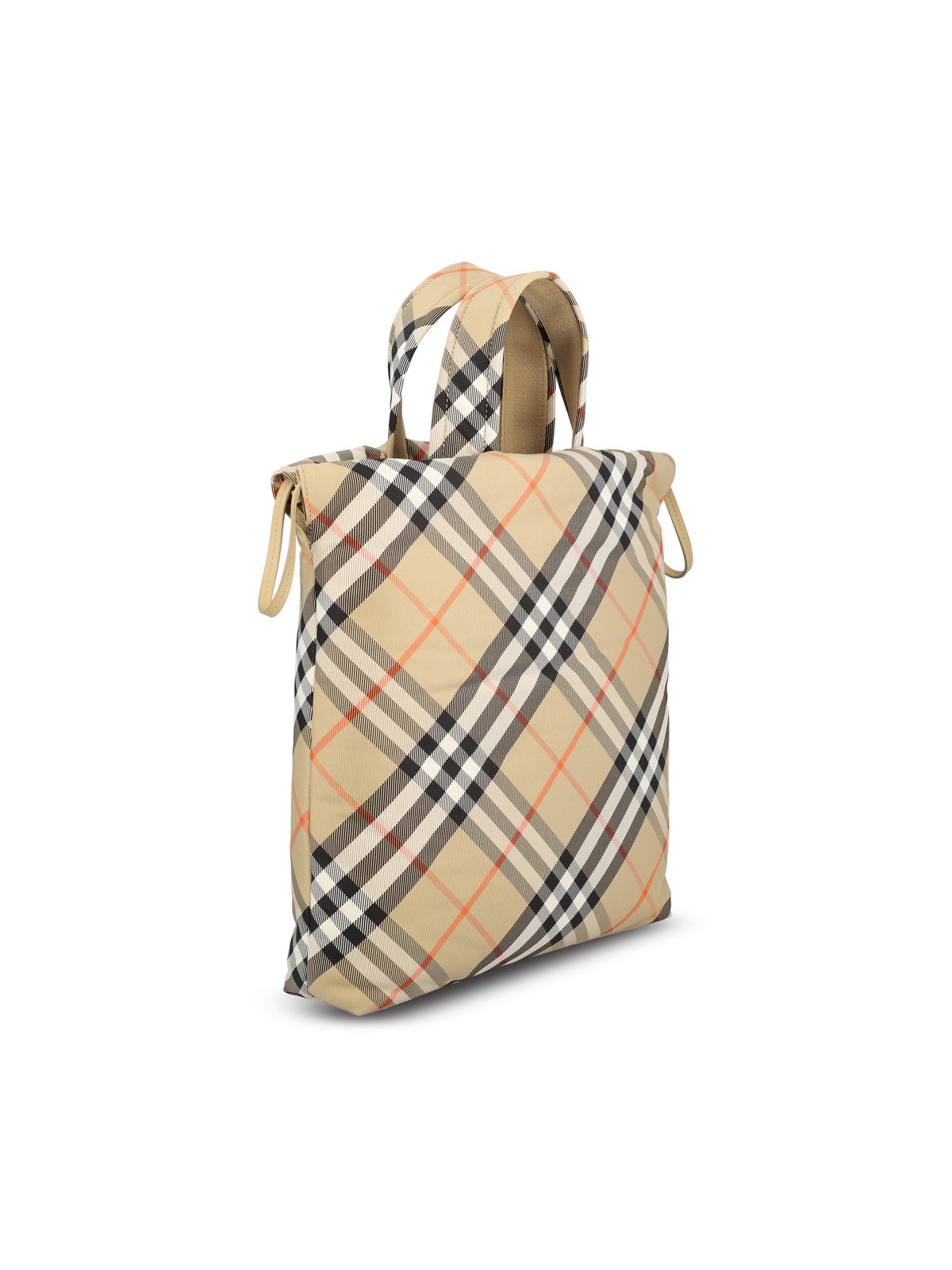 Burberry Kids Checked Drawstring Tote Bag