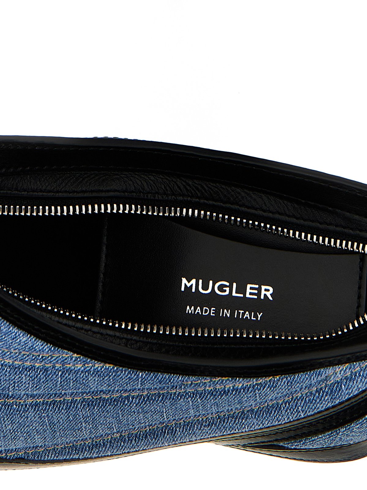 Mugler Small Spiral Curve 01 Logo Lettering Shoulder Bag