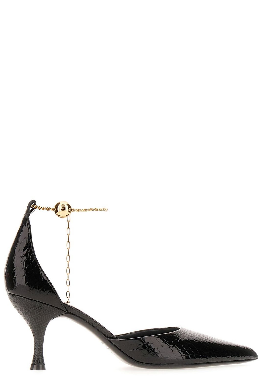 Ferragamo Chain Ankle Strap Pumps