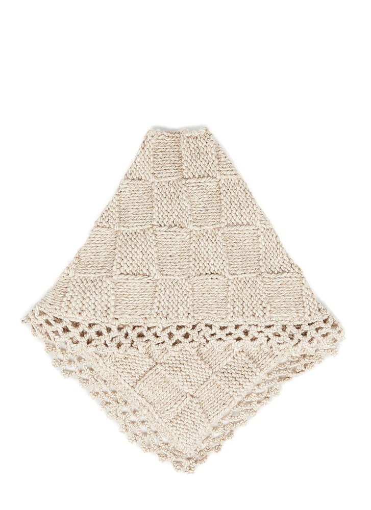 小物 KIKO KOSTADINOV ASPASIA CROCHET SCARF Kiko Kostadinov Men's' Apasia Crochet Scarf in Beige | LN-CC®