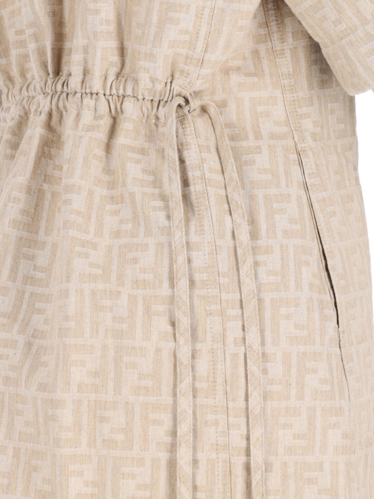 ワンピース FENDI FF COTTON MINI DRESS ワンピース FENDI FF COTTON MINI DRESS FENDI FF-motif Belted