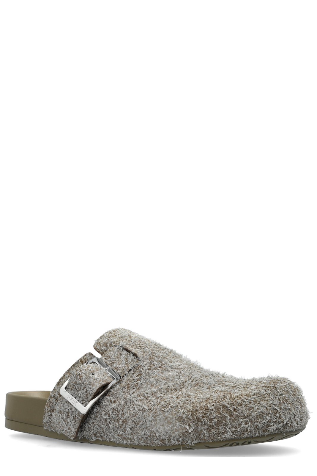【LOEWE】EASE BUCKLE MULE◆M816V29X12 Ease Buckle mule in brushed suede Brown - LOEWE