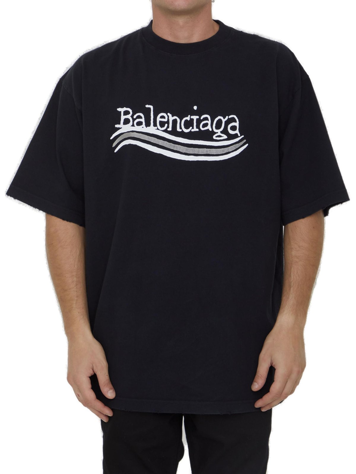 Balenciaga Hand Drawn Political Campaign Crewneck T-Shirt
