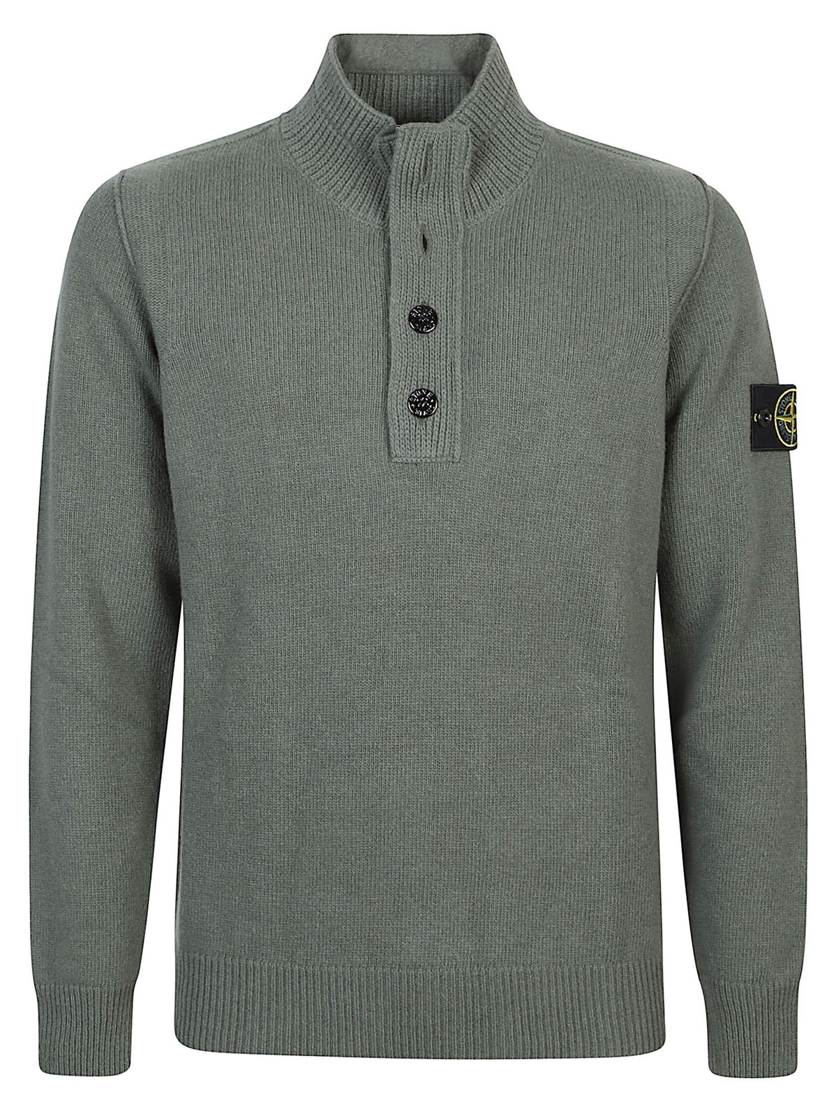 Stone Island Logo Patch High Neck Sweater