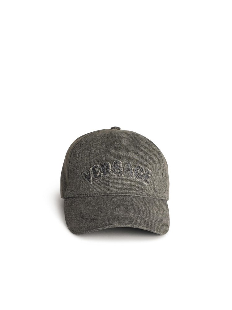 Versace Logo-Embroidered Denim Baseball Cap – Cettire