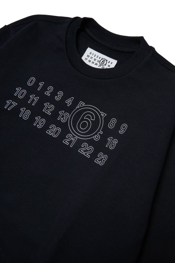 MM6 Maison Margiela Kids 넘버스 프린트 크루넥 스웨트셔츠