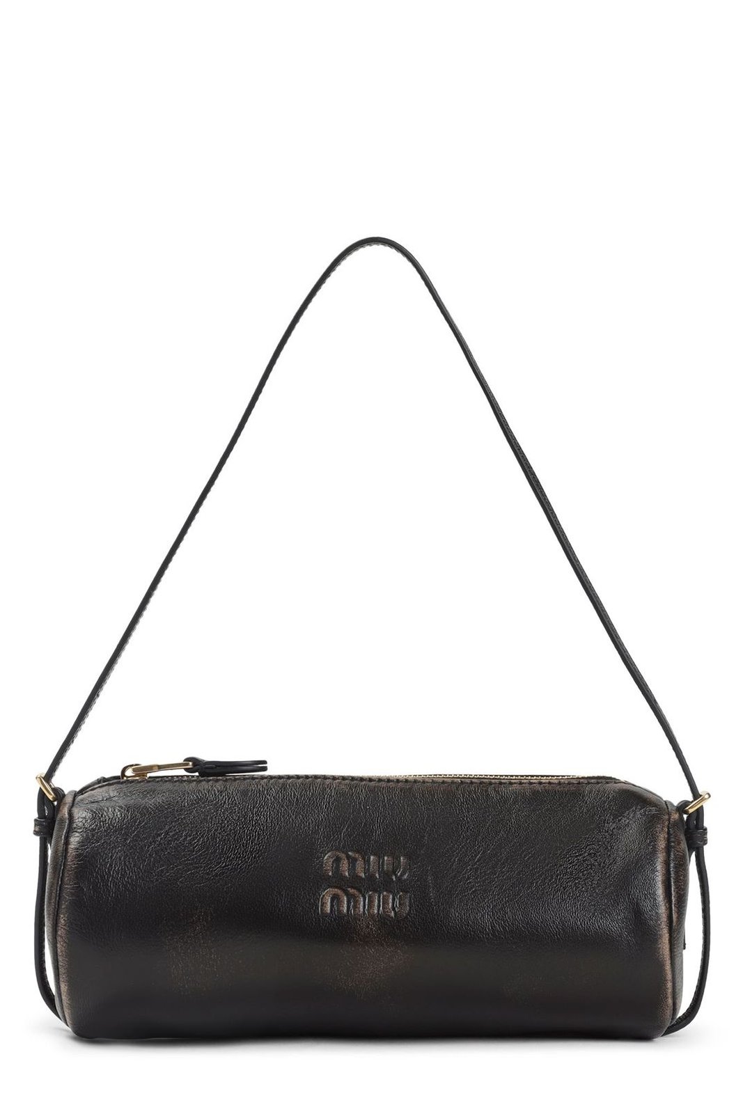 Miu Miu Logo-Embossed Zipped Shoulder Bag