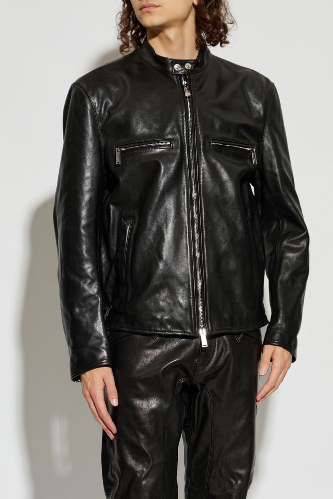 ジップアップ レザー ジャケット | DSQUARED2 | FETCHING