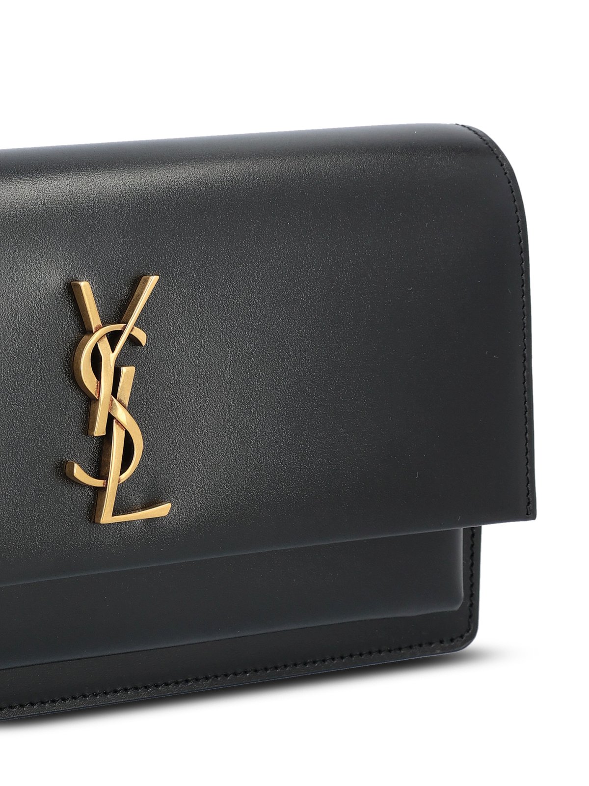 Saint Laurent Sunset Foldover Top Clutch Bag