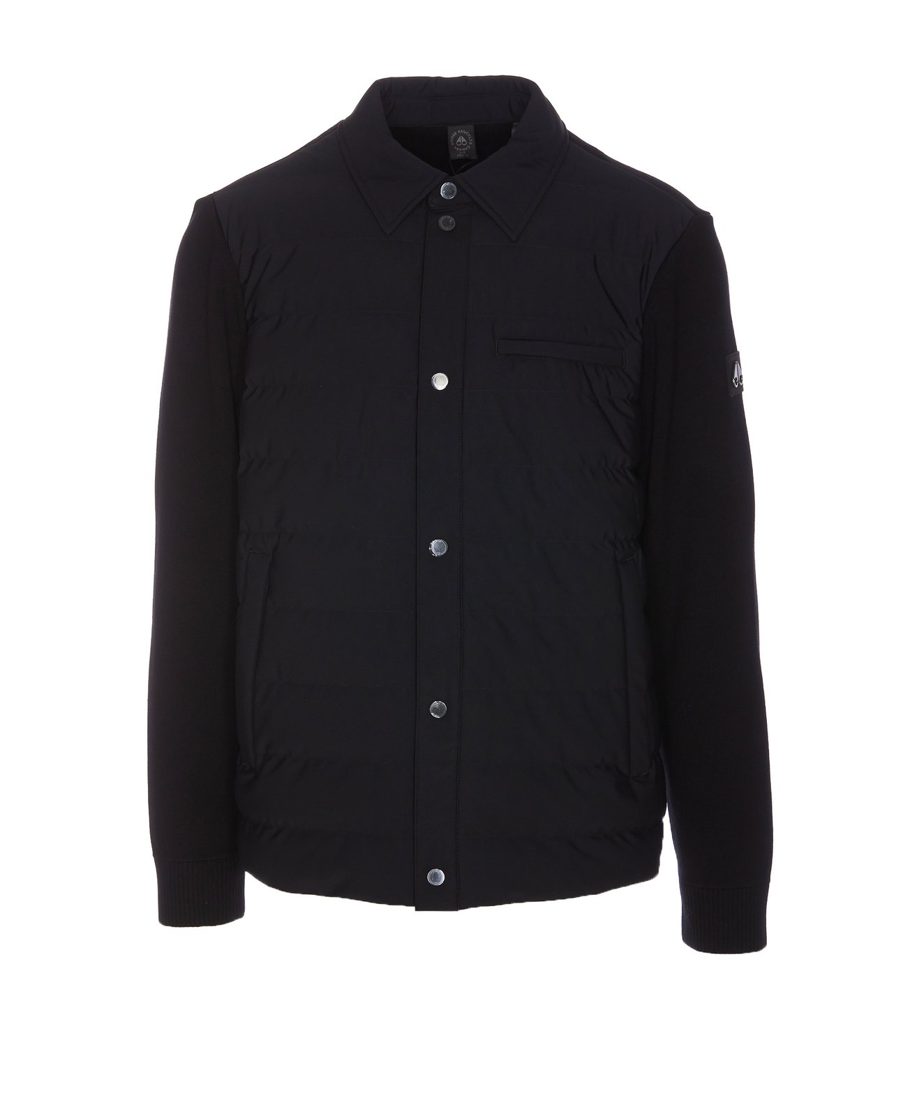 Moose Knuckles Logo Plaque Quilted Shirt Jacket