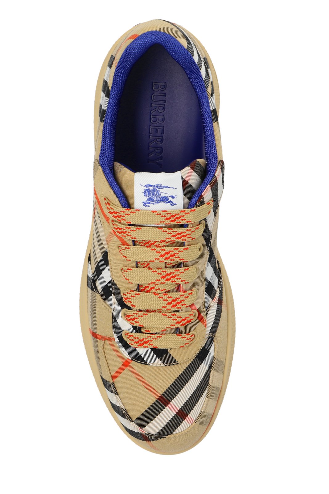 Burberry Terrace Checked Lace-Up Sneakers