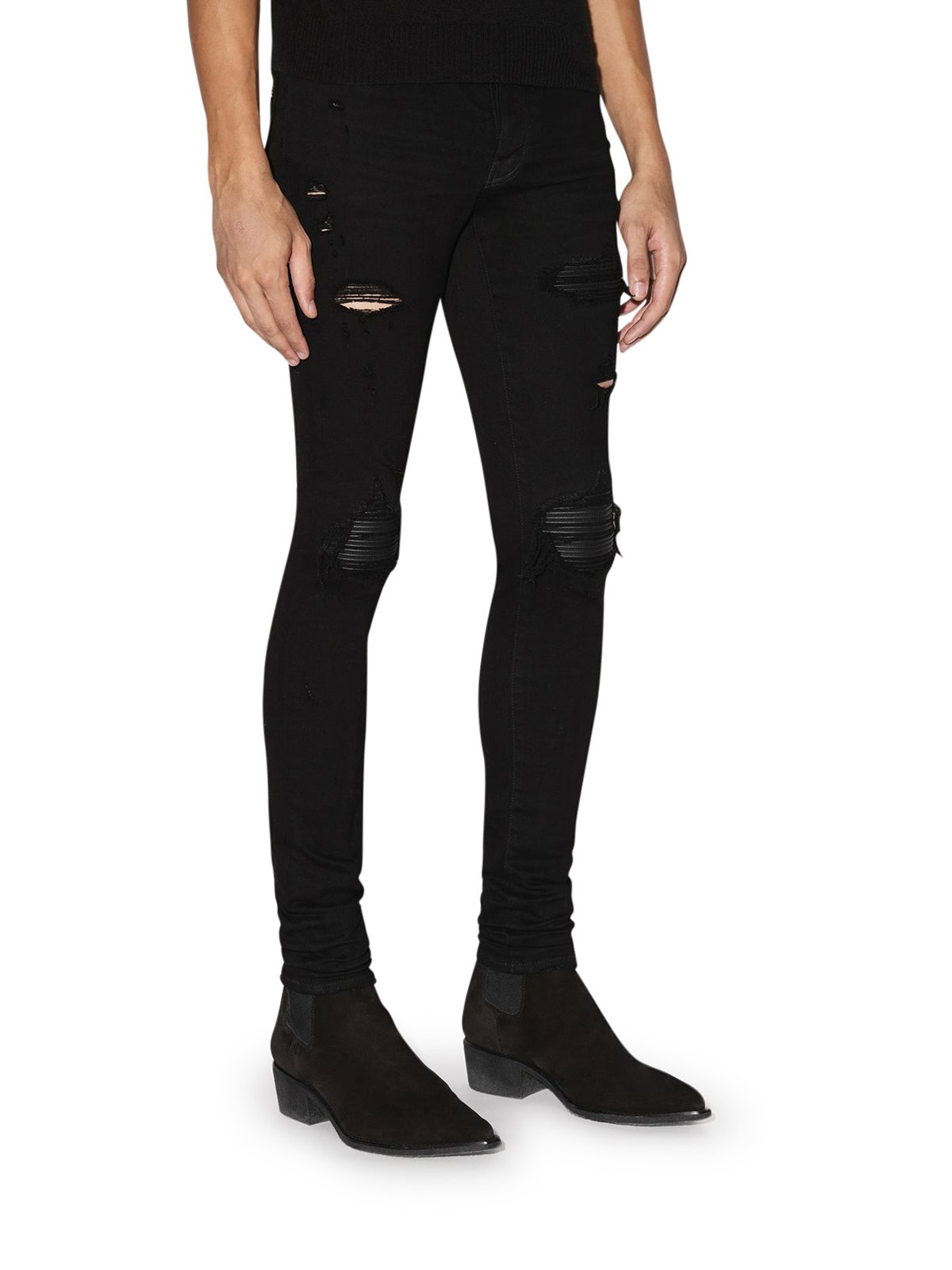 Amiri Mx1 Distressed Tapered Leg Jeans