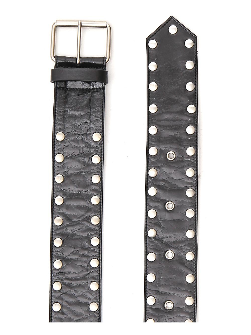 ベルト DRIES VAN NOTEN Studded belt Beige Studded snake-effect leather belt in neutrals - Dries Van