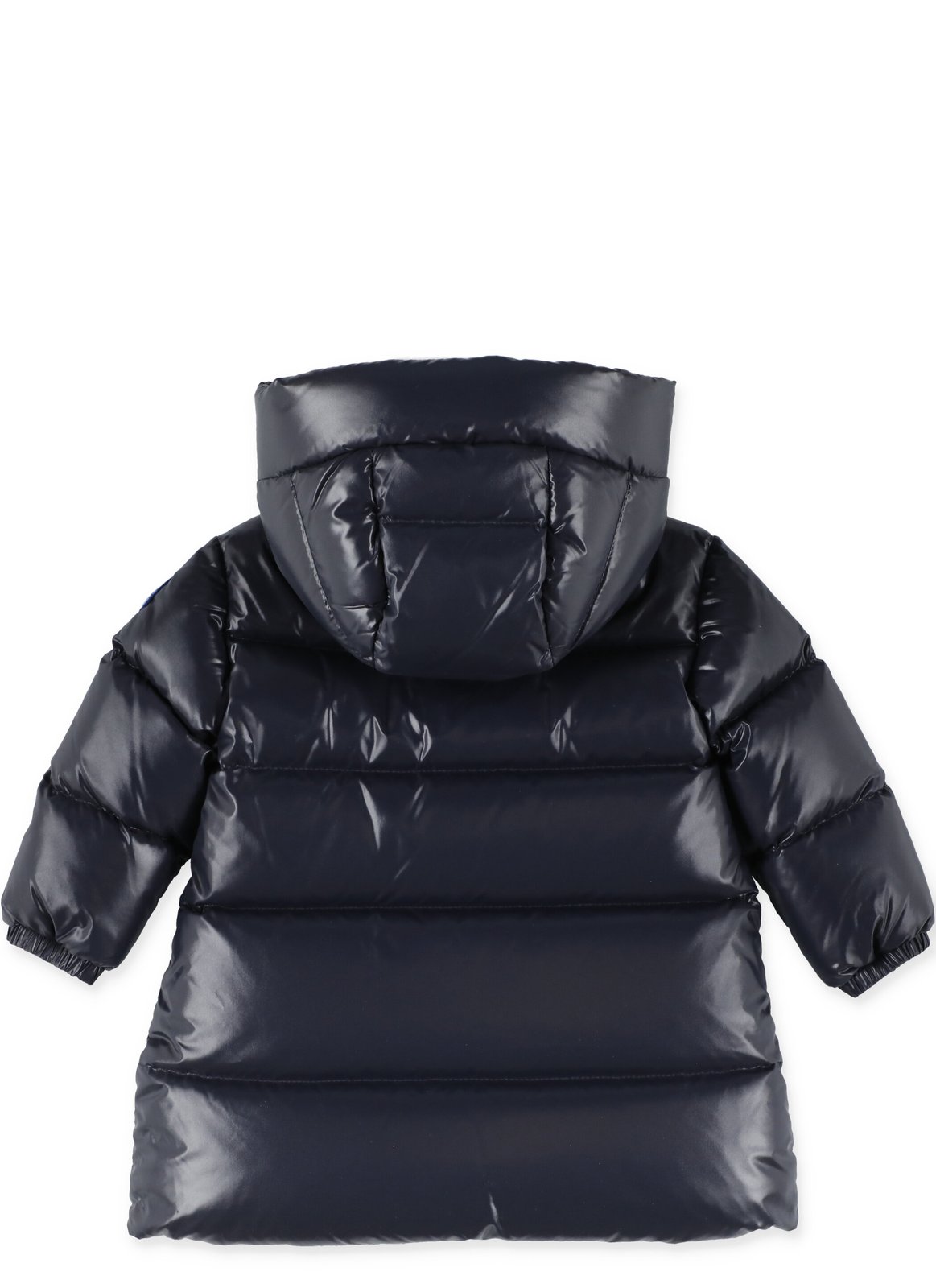 Moncler Enfant Logo Patch Hooded Down Jacket
