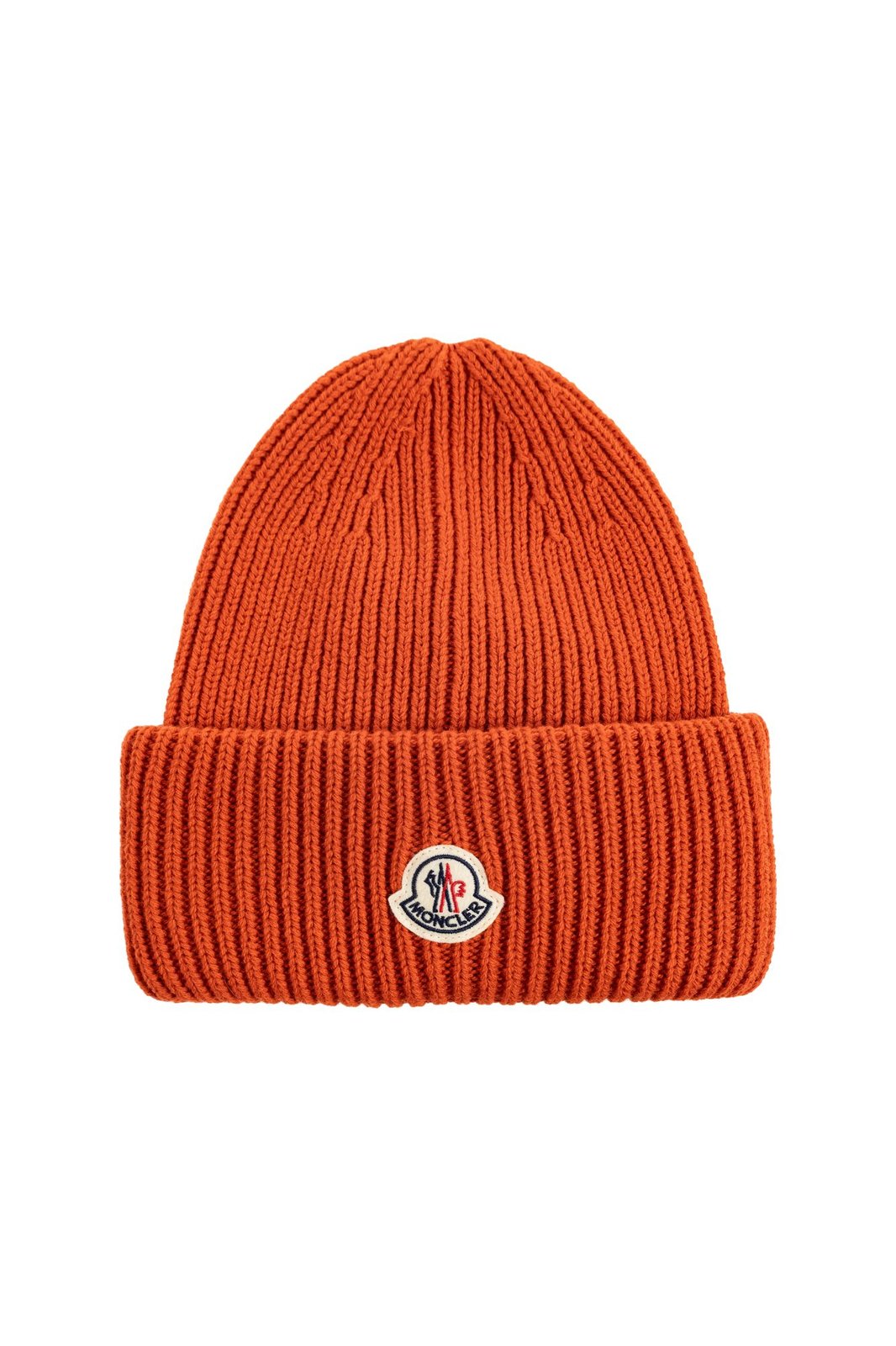 Moncler Logo Patch Ribbed Beanie