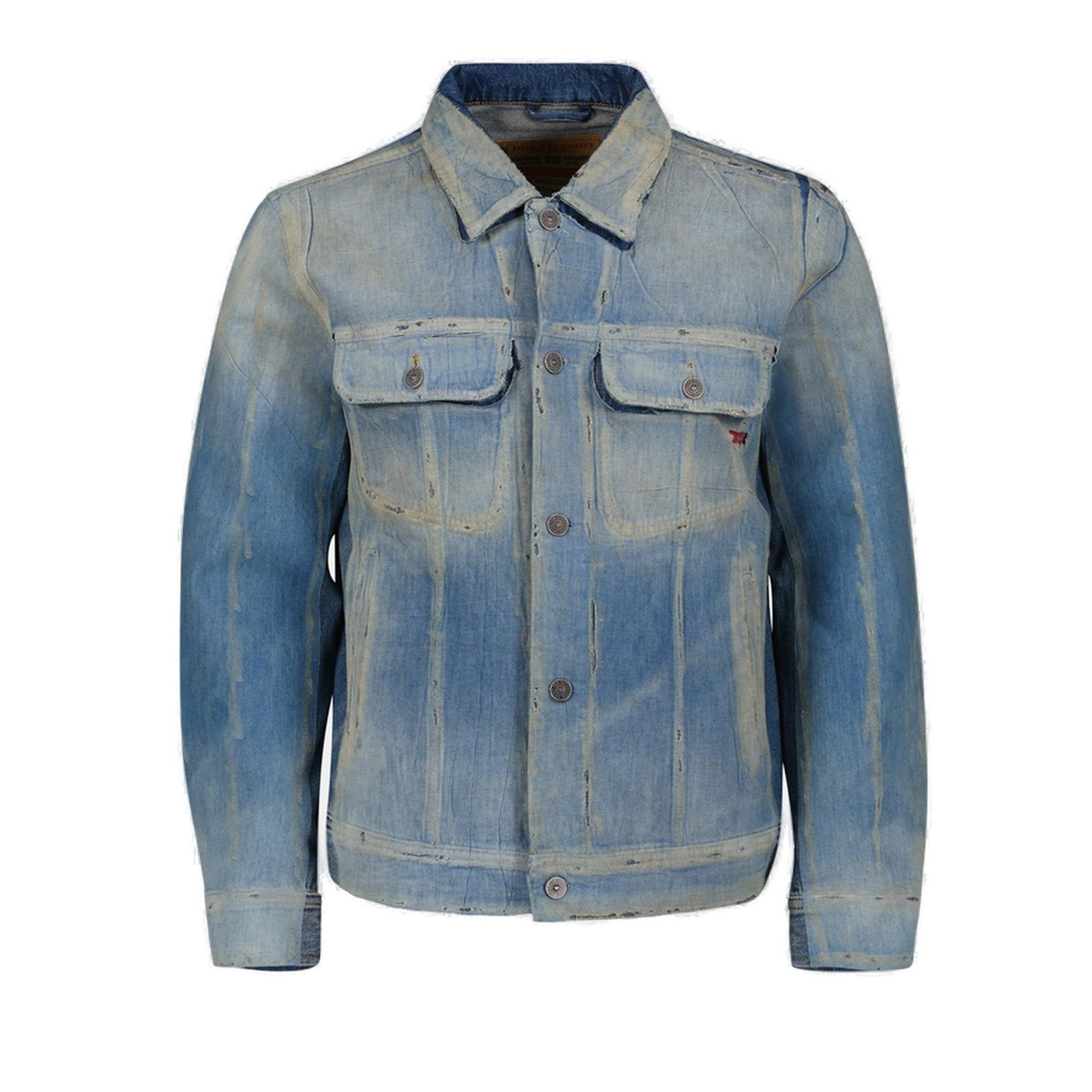 Diesel D-Barcy-S3 Distressed Denim Trucker Jacket – Cettire