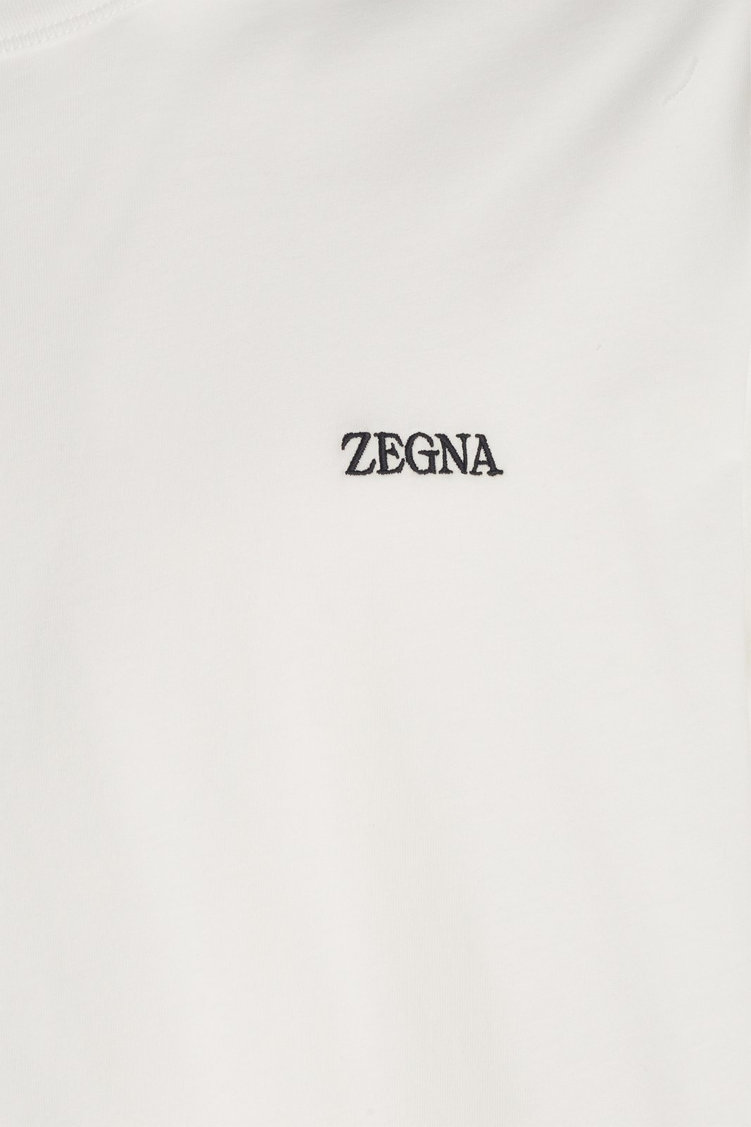 Zegna Logo Embroidered Crewneck T-Shirt