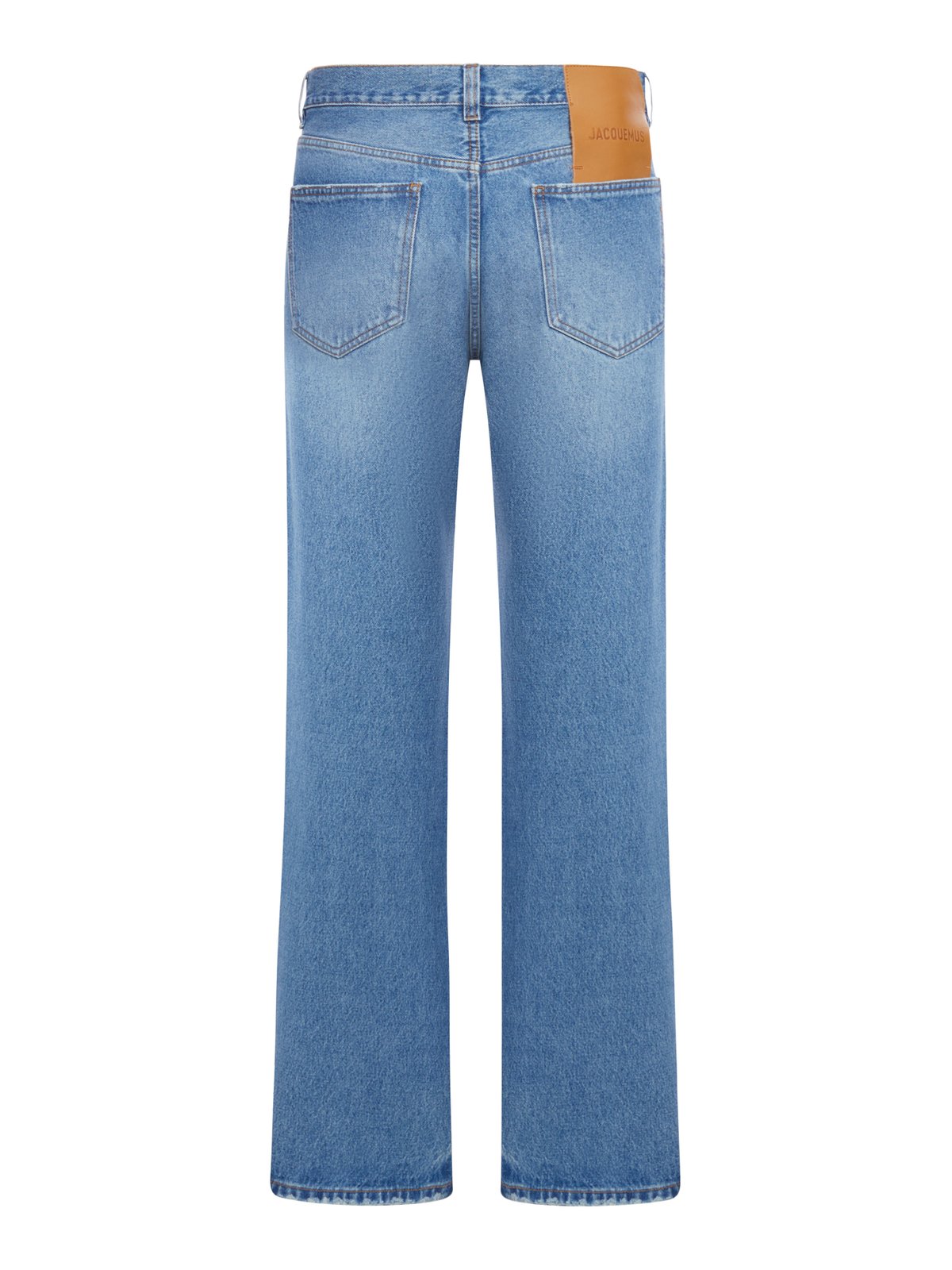 Jacquemus Logo Patch Straight Leg Jeans