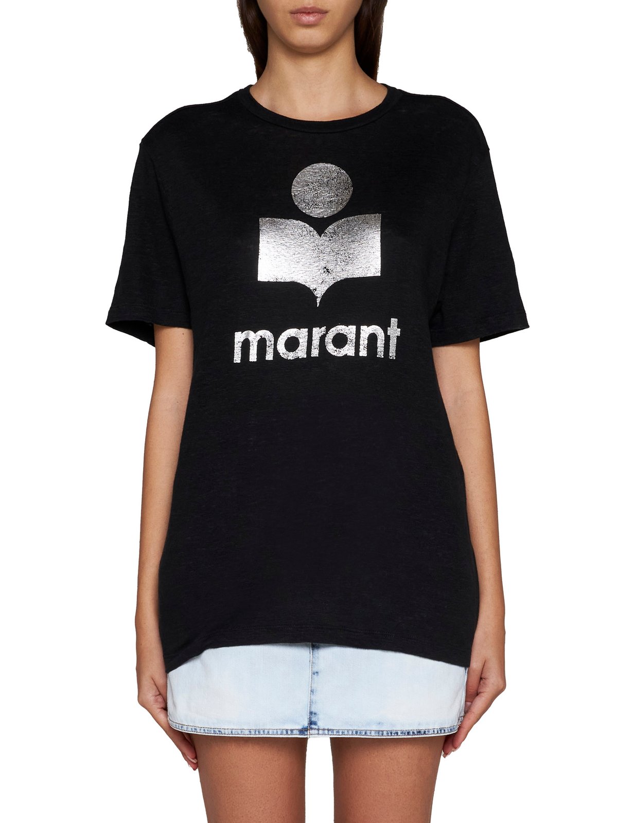 Isabel Marant Étoile Zewel Logo Printed Crewneck T-Shirt