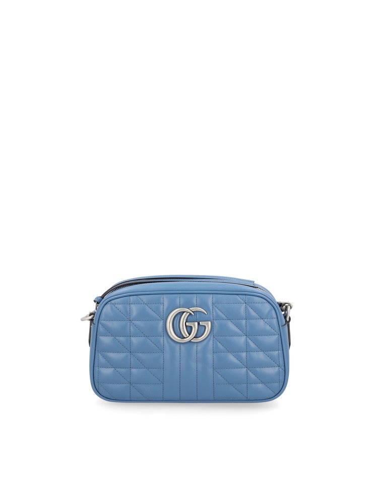 Gucci Gg Marmont Quilted Shoulder Bag In Blue ModeSens
