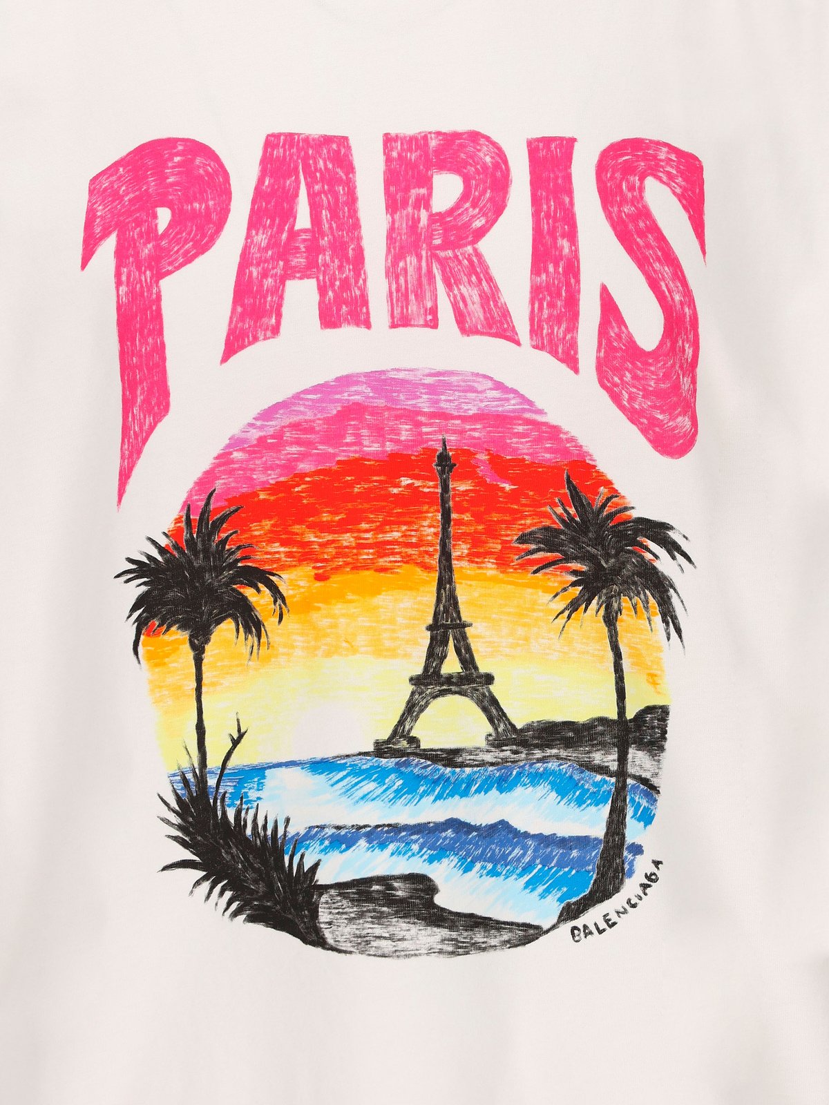 Balenciaga Paris Tropical Printed T-Shirt