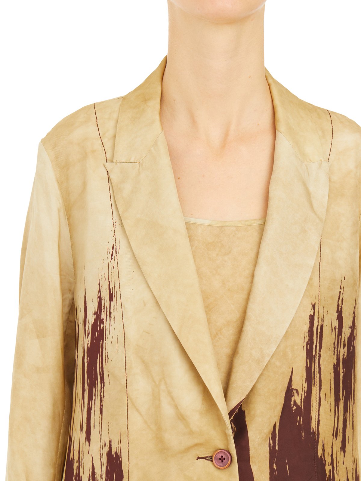 ジャケット Uma Wang KATIA JACKET Uma Wang Jacquard Katia Jacket in Red & Tan | Santa Fe Dry