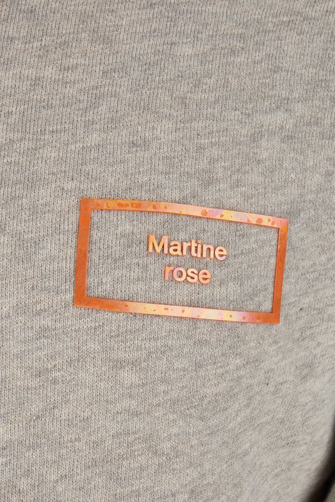 MARTINE ROSE 로고 디테일 드로스트링 후드티