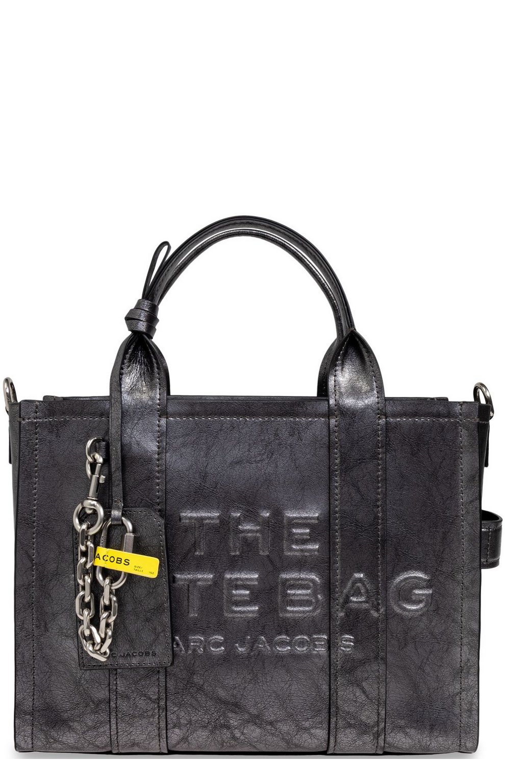 Shop Marc Jacobs The Metallic Distressed Medium Tote Bag on