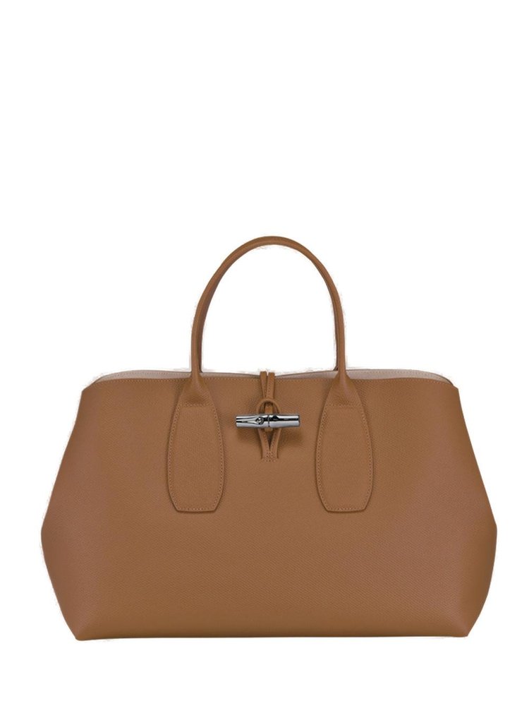 Longchamp Roseau Large Top Handle Bag In Beige ModeSens