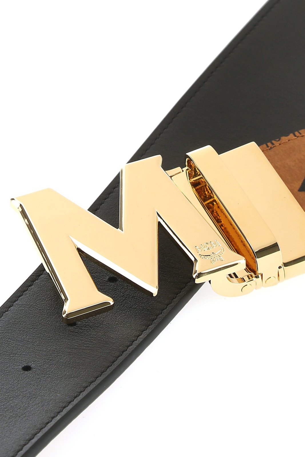 MCM Visetos Logo Buckle Belt