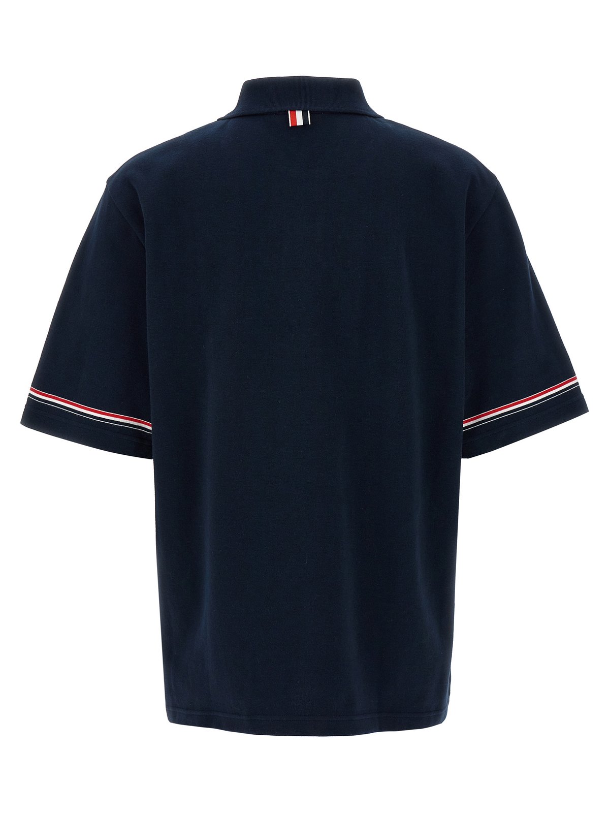 Thom Browne RWB-Striped Short Sleeved Polo Shirt