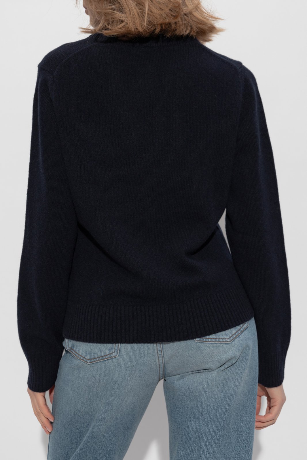 Ganni Logo Intarsia-Knit Crewneck Jumper