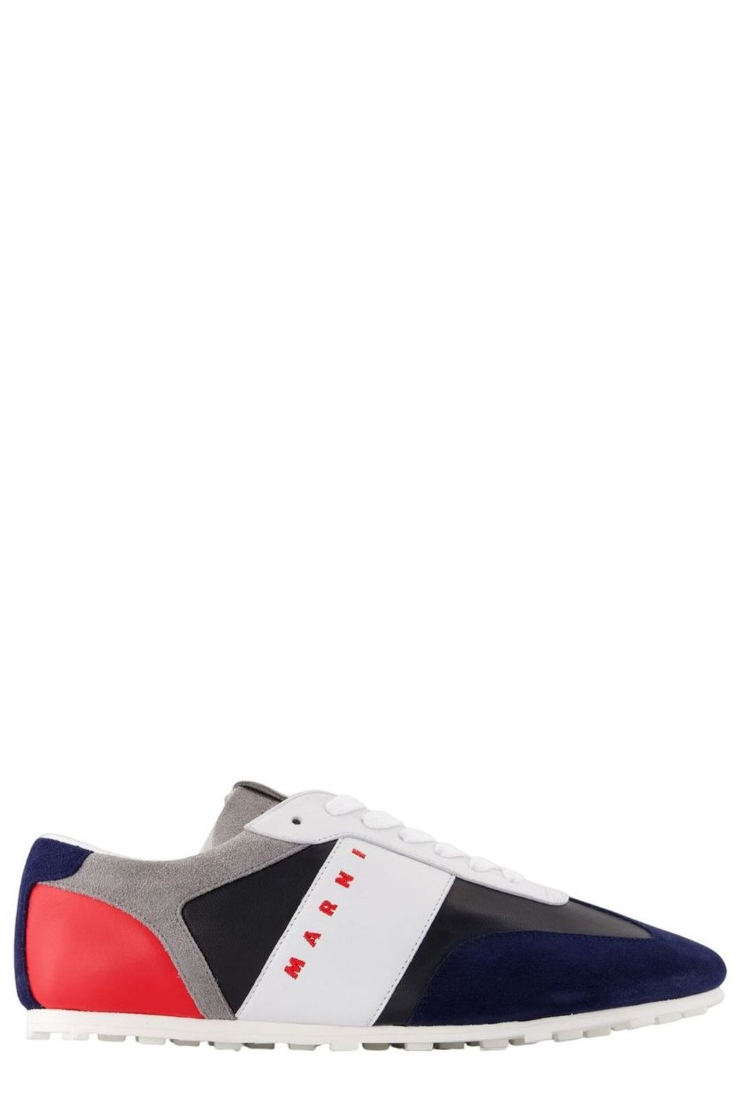 Marni Logo Printed Colourblock Lace-Up Sneakers
