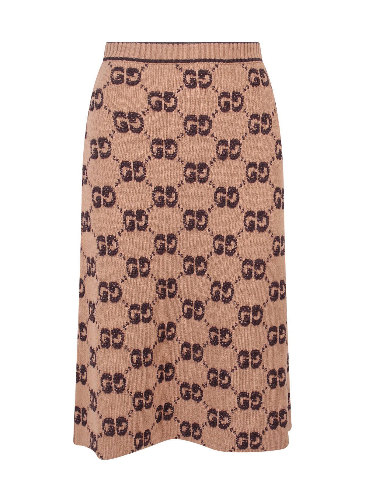 グッチ　スカート グッチ GG ジャガード Aライン ニット スカート – Cettire