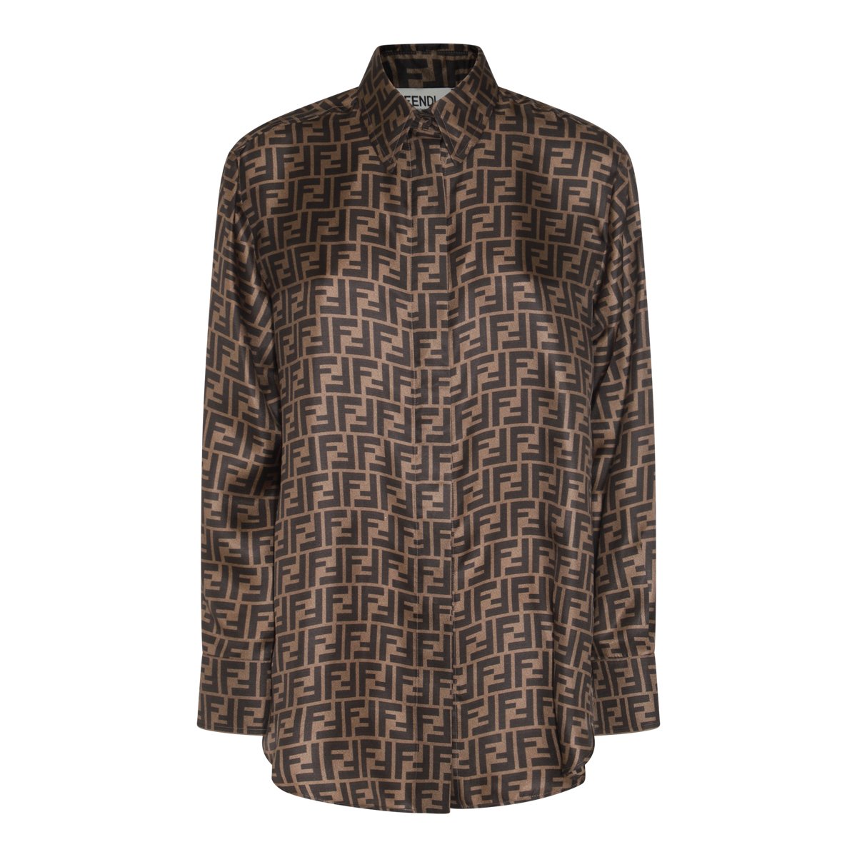 Fendi Logo Detailed Long Sleeved Shirt