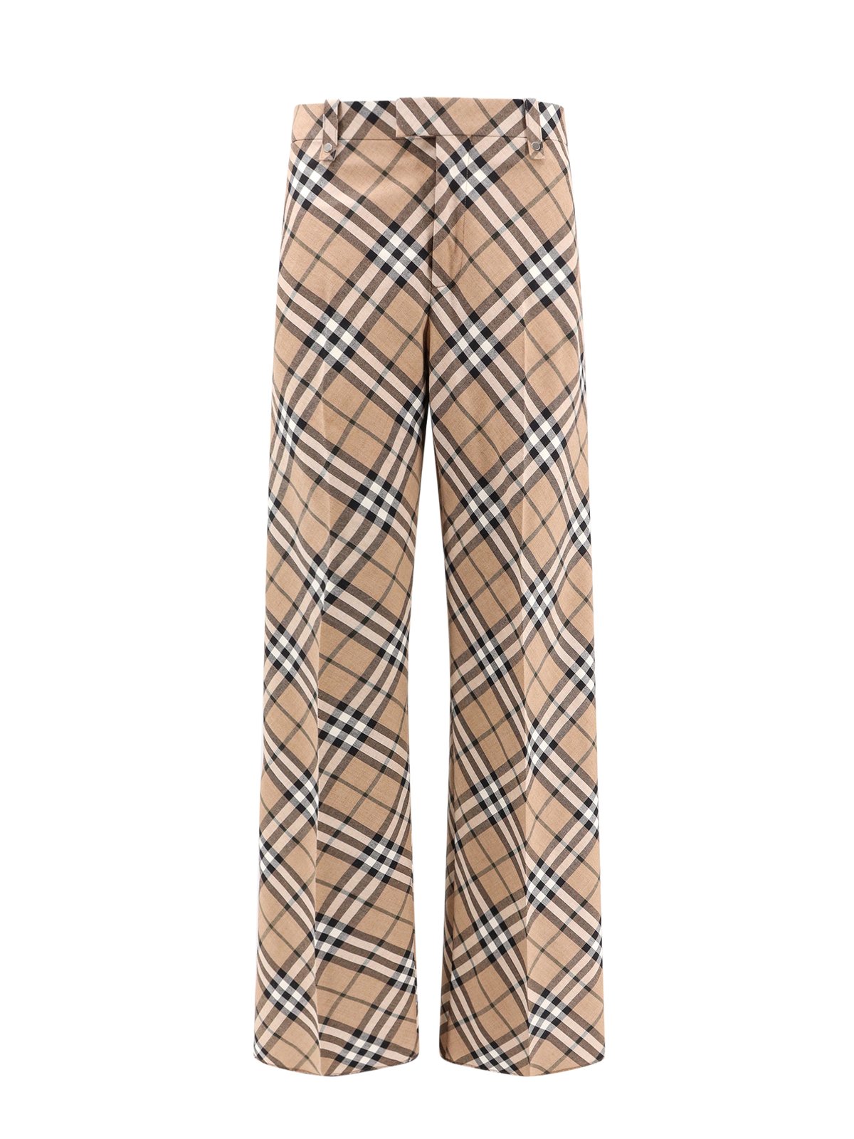 Burberry Checked Tailored Straight-Leg Trousers