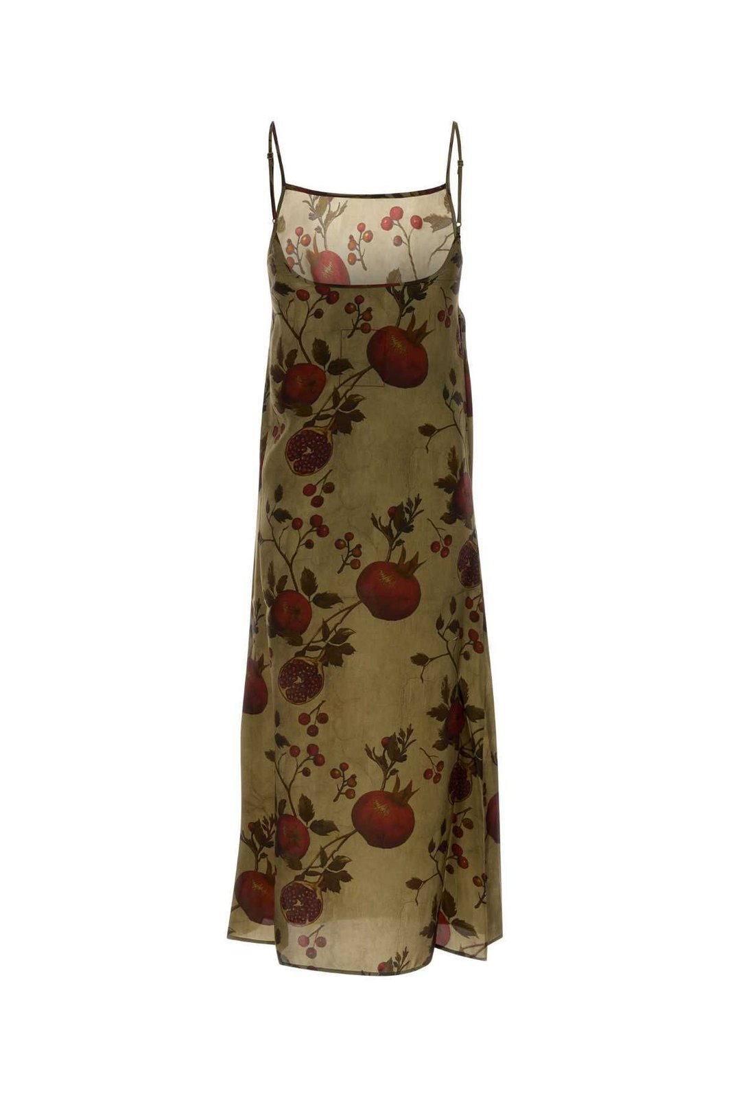 Uma Wang Pomegranate Motif Midi Dress