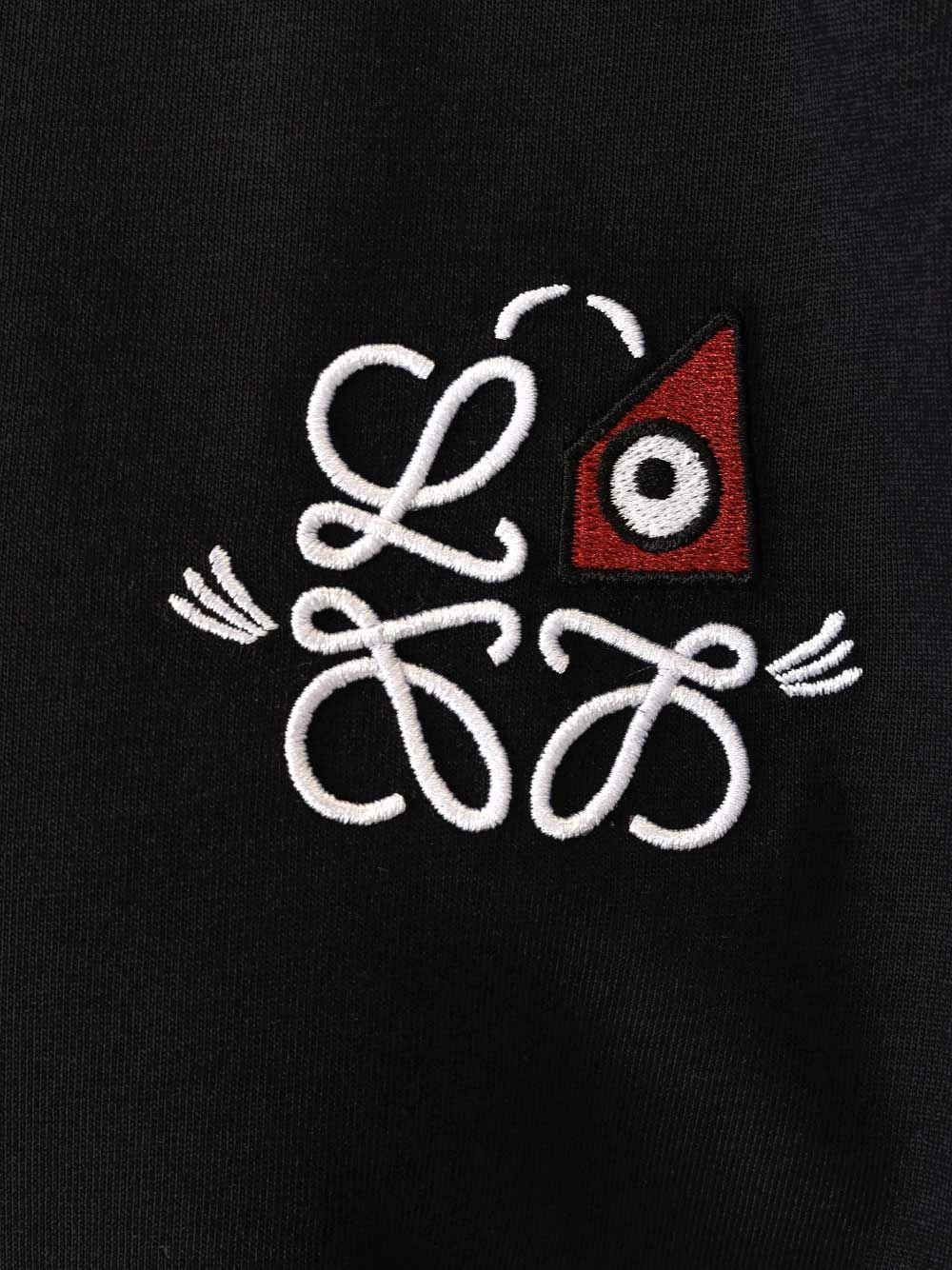 Loewe Logo Embroidered Crewneck T-Shirt