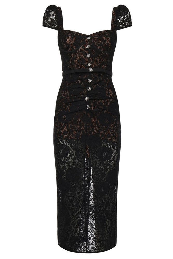 self portrait heart lace dress SELF-PORTRAIT Peter Pan-Collar Heart-Patterned Lace Dress