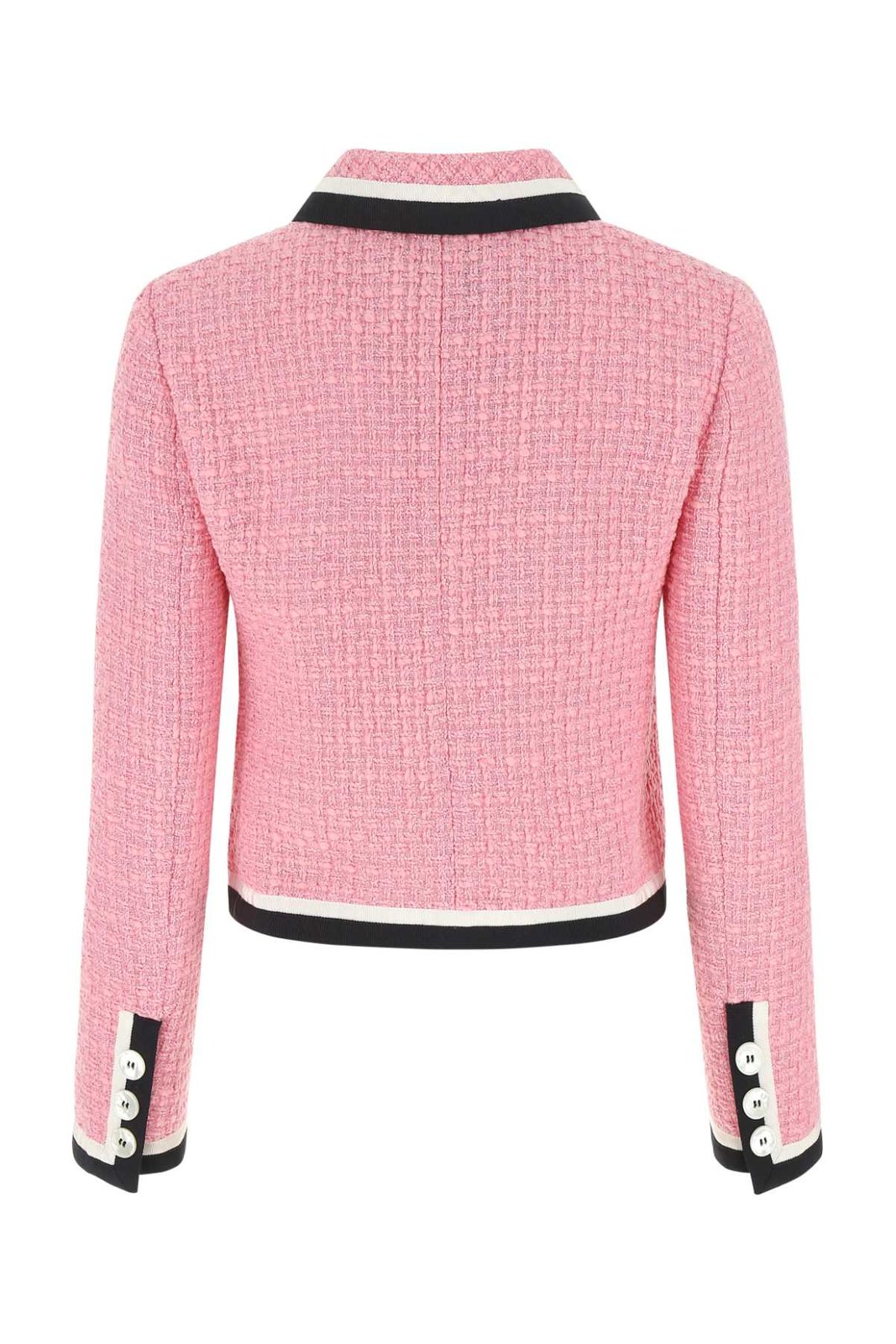 Miu Miu Miu Miu Tweed Long Sleeved Cropped Jacket - Jackets