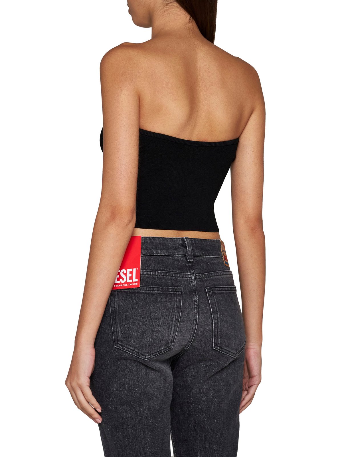 Diesel M-Clarksvillex Logo Plaque Tube Top