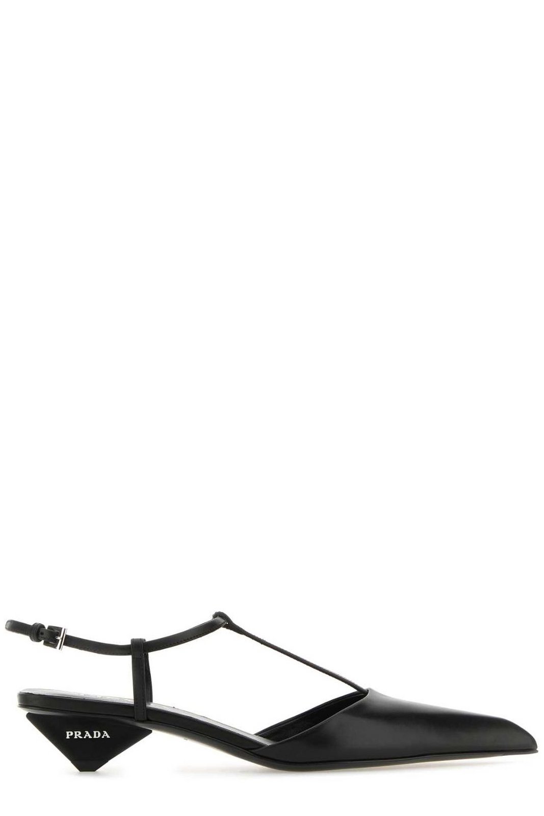 Prada Logo Embossed Pointed-Toe Pumps