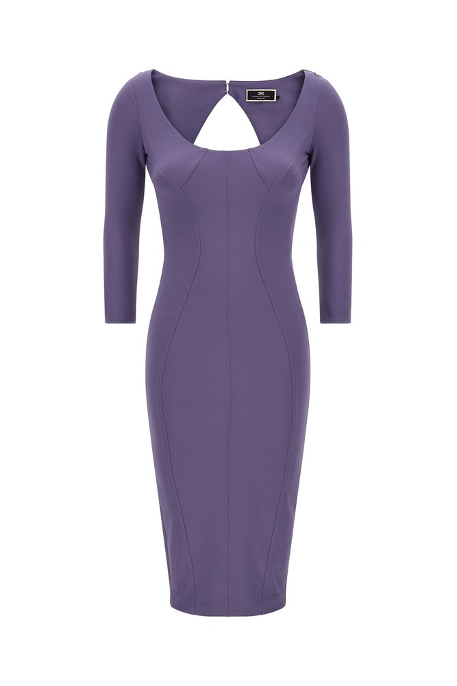 alexander mcqueen rib knitted tight dress in fuchsia | modesens